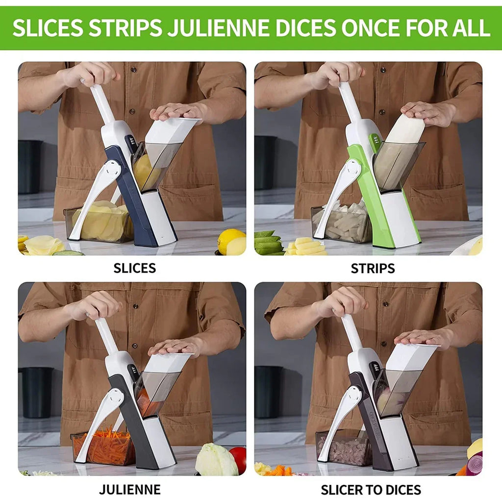 Adjustable Vegetable Cutter, 4-in-1 Mandoline